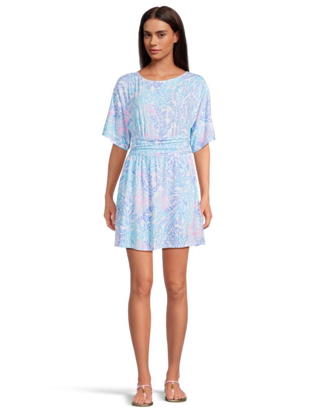 Lilly Pulitzer Women's Parigi Boat Neck Romper Multi Via Del Mar
